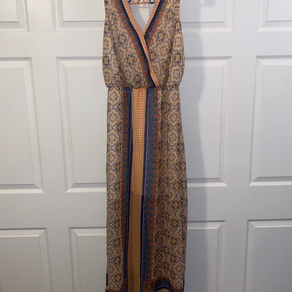 Elegant Multicolor Maxi Dress